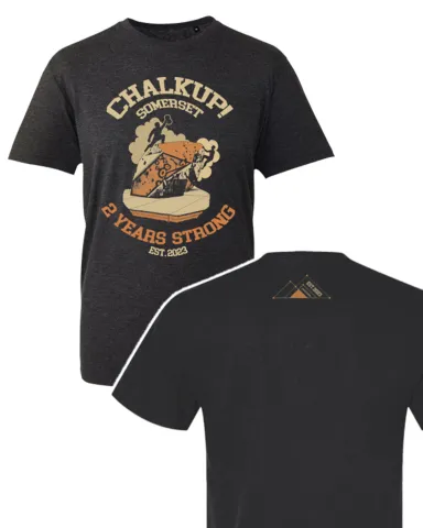 ChalkUp! 2nd birthday t-shirt in the adult range