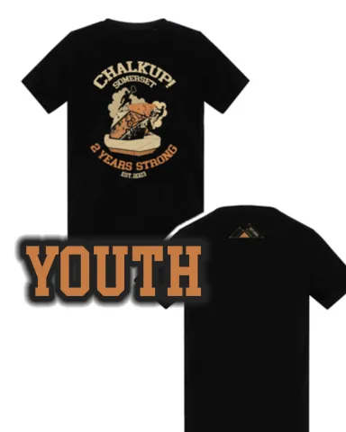 ChalkUp! 2nd birthday t-shirt in the Youth range